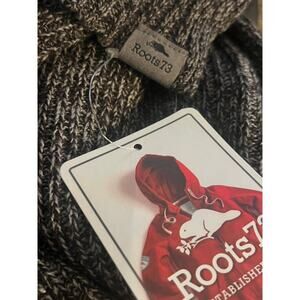 NWT Roots 73 Canada Ravenlake Unisex Scarf Charcoal Gray M Men Women $45